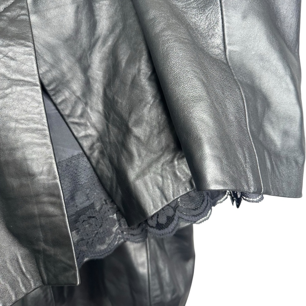 |VTG| Fitted Leather Mini Dress w/ Leather Shrug - Picture 8 of 9